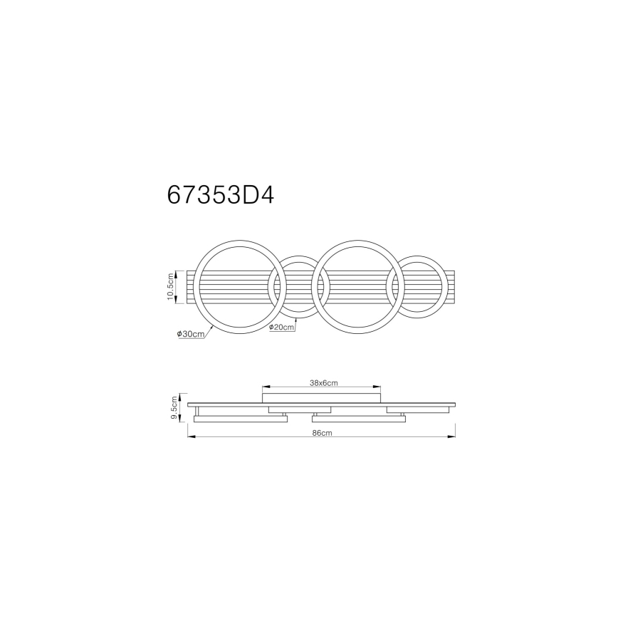 Globo - Plafón LED LED/30W/230V 3000K 30x86 cm