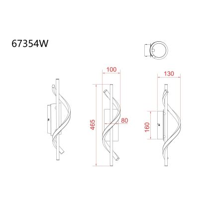 Globo - Aplique de pared LED/12,5W/230V 3000K