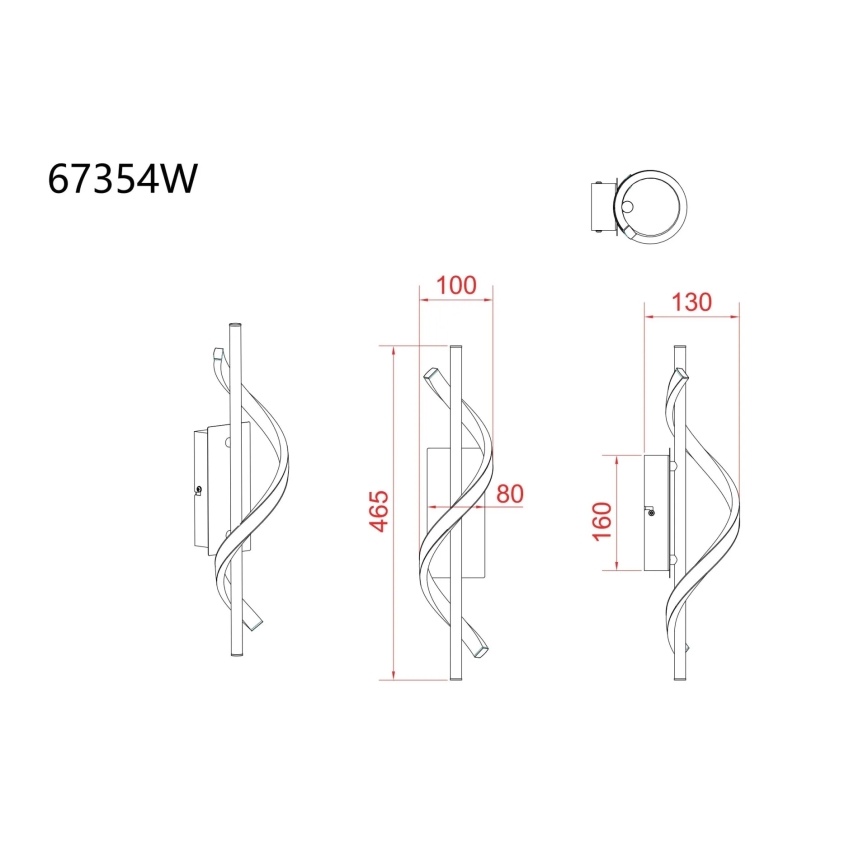 Globo - Aplique de pared LED/12,5W/230V 3000K