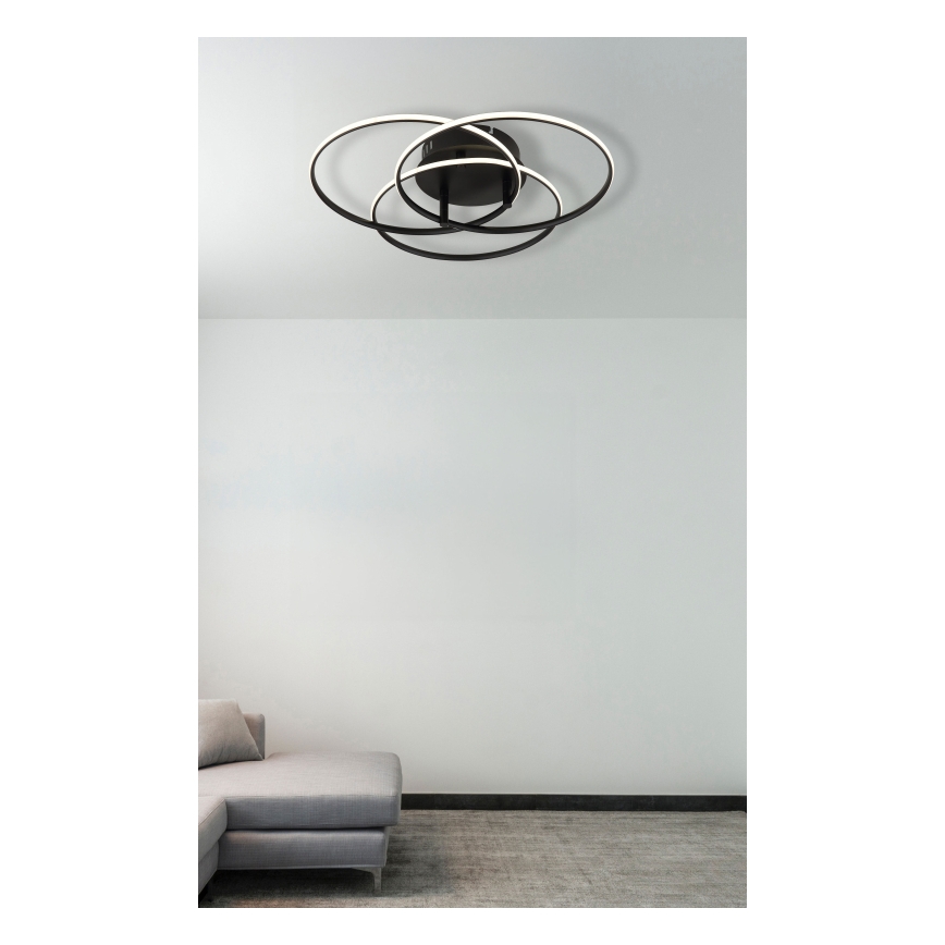 Globo - Plafón LED LED/40W/230V 4000K diá. 45,6 cm negro