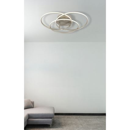 Globo - Plafón LED LED/40W/230V 4000K diá. 45,6 cm cromo mate