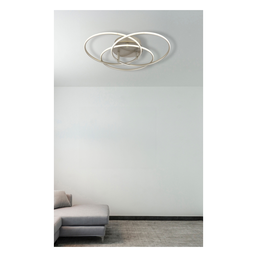 Globo - Plafón LED LED/40W/230V 4000K diá. 45,6 cm cromo mate