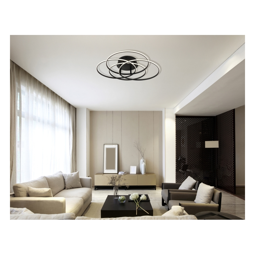 Globo - Plafón LED LED/55W/230V 4000K diá. 51,5 cm negro