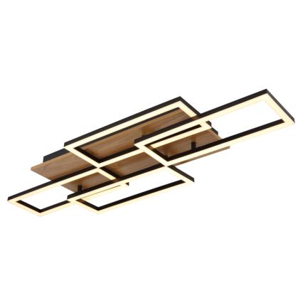 Globo - Lámpara de techo LED regulable LED/40W/230V 2700-6500K 32,5x87,5 cm marrón/negro + mando a distancia