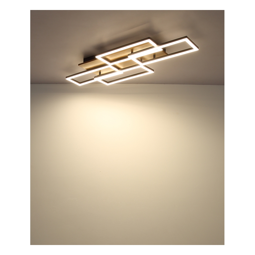 Globo - Lámpara de techo LED regulable LED/40W/230V 2700-6500K 32,5x87,5 cm marrón/negro + mando a distancia