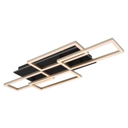Globo - Lámpara de techo LED regulable LED/40W/230V 2700-6500K 32,5x87,5 cm negra + mando a distancia