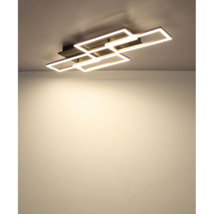 Globo - Lámpara de techo LED regulable LED/40W/230V 2700-6500K 32,5x87,5 cm negra + mando a distancia