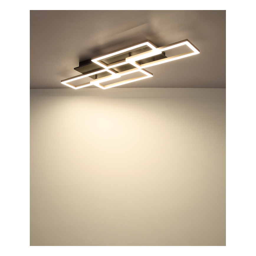 Globo - Lámpara de techo LED regulable LED/40W/230V 2700-6500K 32,5x87,5 cm negra + mando a distancia