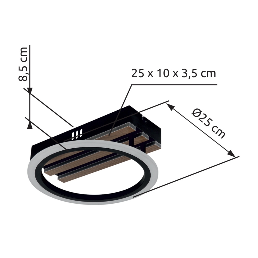 Globo - Luminaria de techo LED/10W/230V 3000/4200/6000K