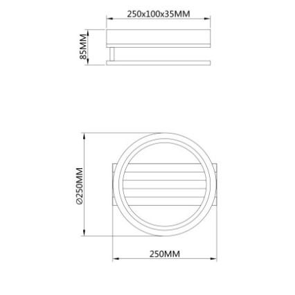 Globo - Lámpara de techo LED LED/10W/230V 3000/4200/600K 25x25 cm