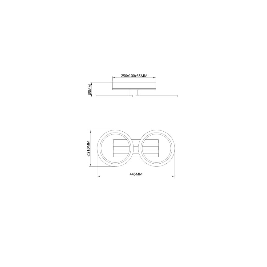 Globo - Lámpara de techo LED 15W/230V 3000/4200/600K 21x44,5 cm