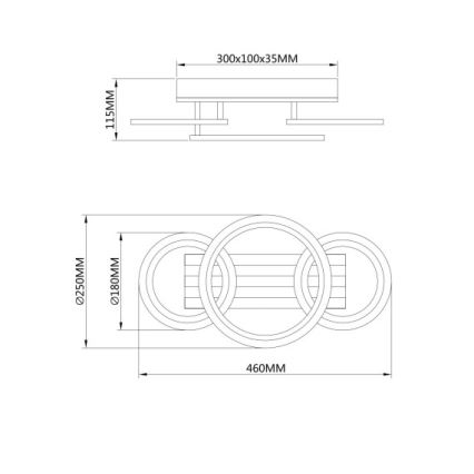 Globo - Luminaria de techo LED/21W/230V 3000/4200/6000K
