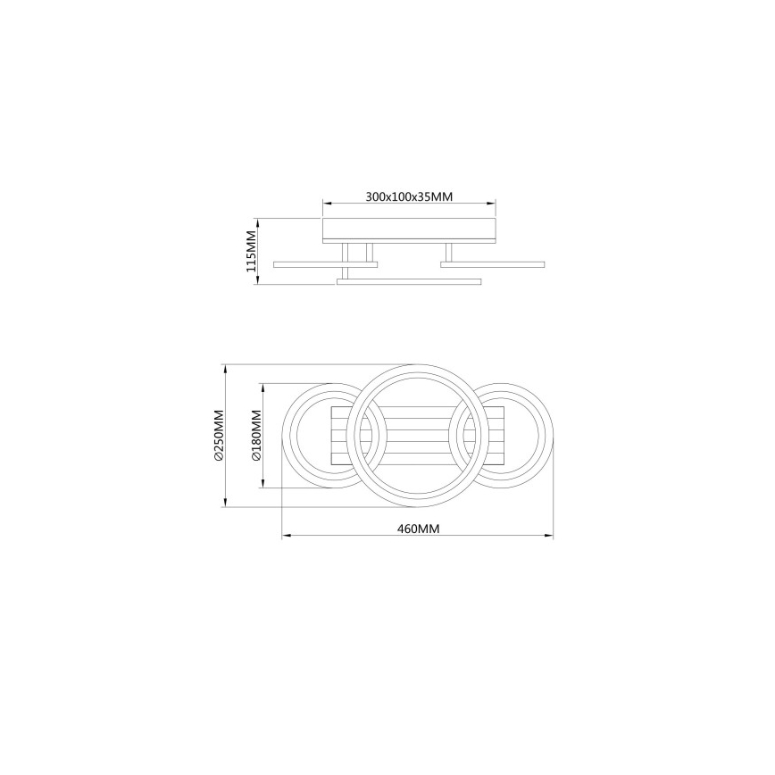 Globo - Luminaria de techo LED/21W/230V 3000/4200/6000K