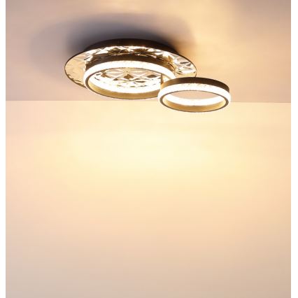 Globo - Plafón LED LED/24W/230V 3000K 40x50,5 cm negro/cromo brillante