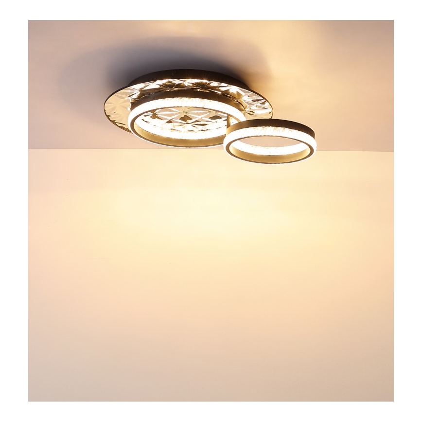 Globo - Plafón LED LED/24W/230V 3000K 40x50,5 cm negro/cromo brillante
