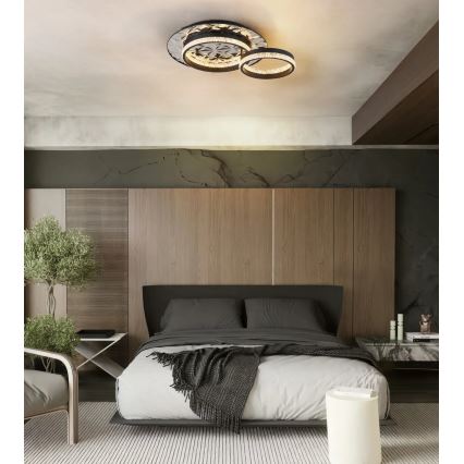 Globo - Plafón LED LED/24W/230V 3000K 40x50,5 cm negro/cromo brillante