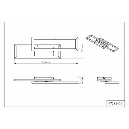 Globo - Plafón LED/16W/230V 3000/4000/6000K