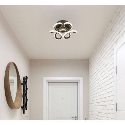 Globo - Lámpara de techo LED LED/24W/230V 2700/4000/6000K Ø 26 cm negra