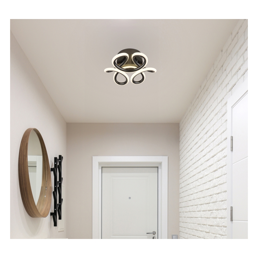 Globo - Lámpara de techo LED LED/24W/230V 2700/4000/6000K Ø 26 cm negra