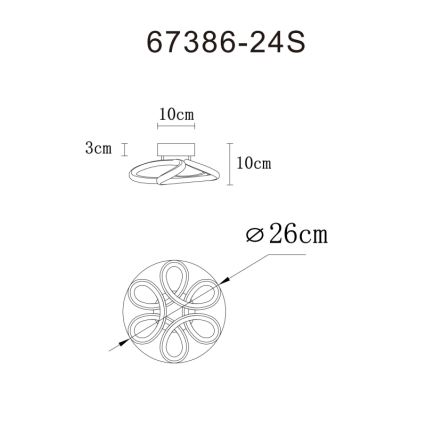 Globo - Lámpara de techo LED LED/24W/230V 2700/4000/6000K diámetro 26 cm cromo mate