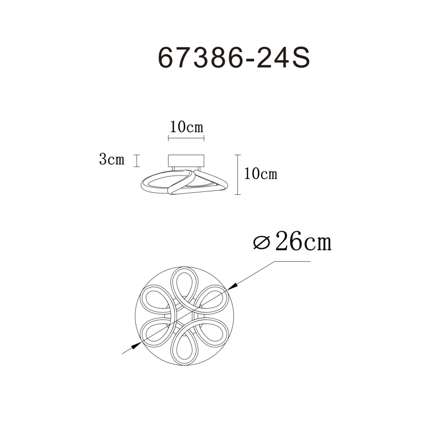 Globo - Plafón LED LED/24W/230V 2700/4000/6000K diá. 26 cm cromo mate