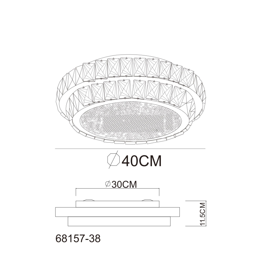 Globo - Lámpara de techo LED regulable LED/38W/230V 2700-6000K diámetro 40 cm + mando a distancia
