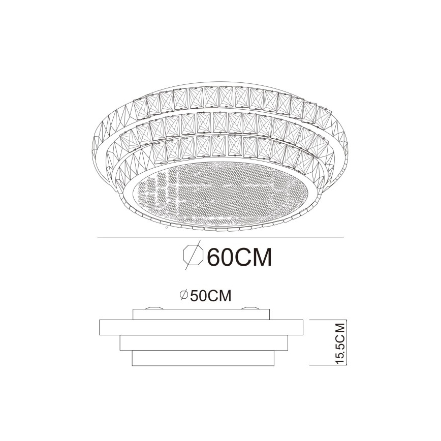 Globo - Plafón LED regulable LED/58W/230V 2700-6000K diámetro 60 cm blanco + mando a distancia