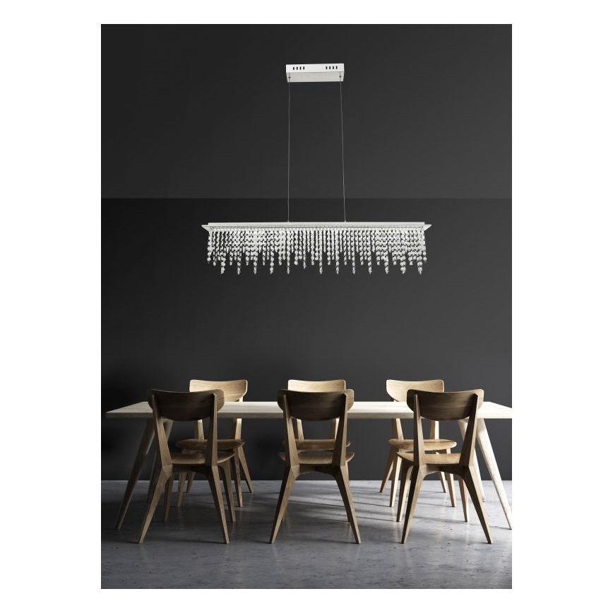 Globo - Lámpara de araña de cristal LED regulable en cadena LED/24W/230V 3000-6000K + mando a distancia