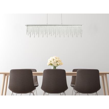 Globo - Lámpara de araña de cristal LED regulable en cadena LED/24W/230V 3000-6000K + mando a distancia