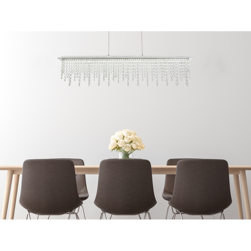 Globo - Lámpara de araña de cristal LED regulable en cadena LED/24W/230V 3000-6000K + mando a distancia