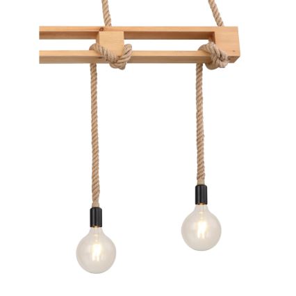 Globo - Lámpara colgante 4xE27/60W/230V pino