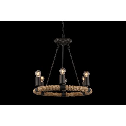GLOBO 69029-6 - Lámpara colgante ULLEU 6xE27/40W/230V