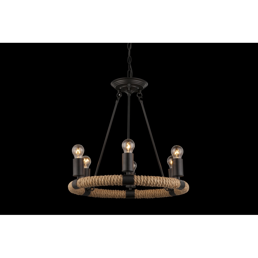 GLOBO 69029-6 - Lámpara colgante ULLEU 6xE27/40W/230V