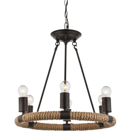 GLOBO 69029-6 - Lámpara colgante ULLEU 6xE27/40W/230V