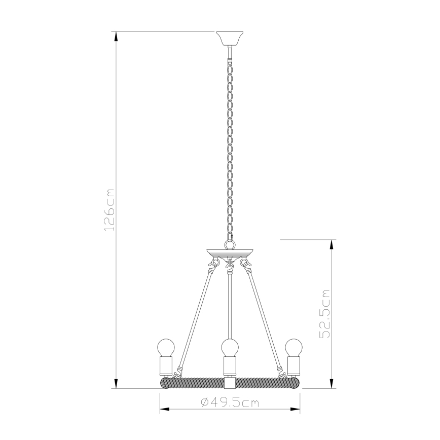 GLOBO 69029-6 - Lámpara colgante ULLEU 6xE27/40W/230V