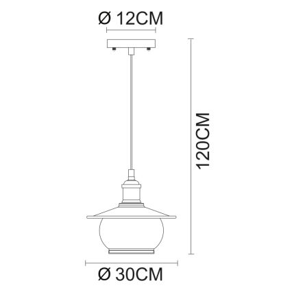 Globo 69030H - Lámpara colgante 1xE27/60W