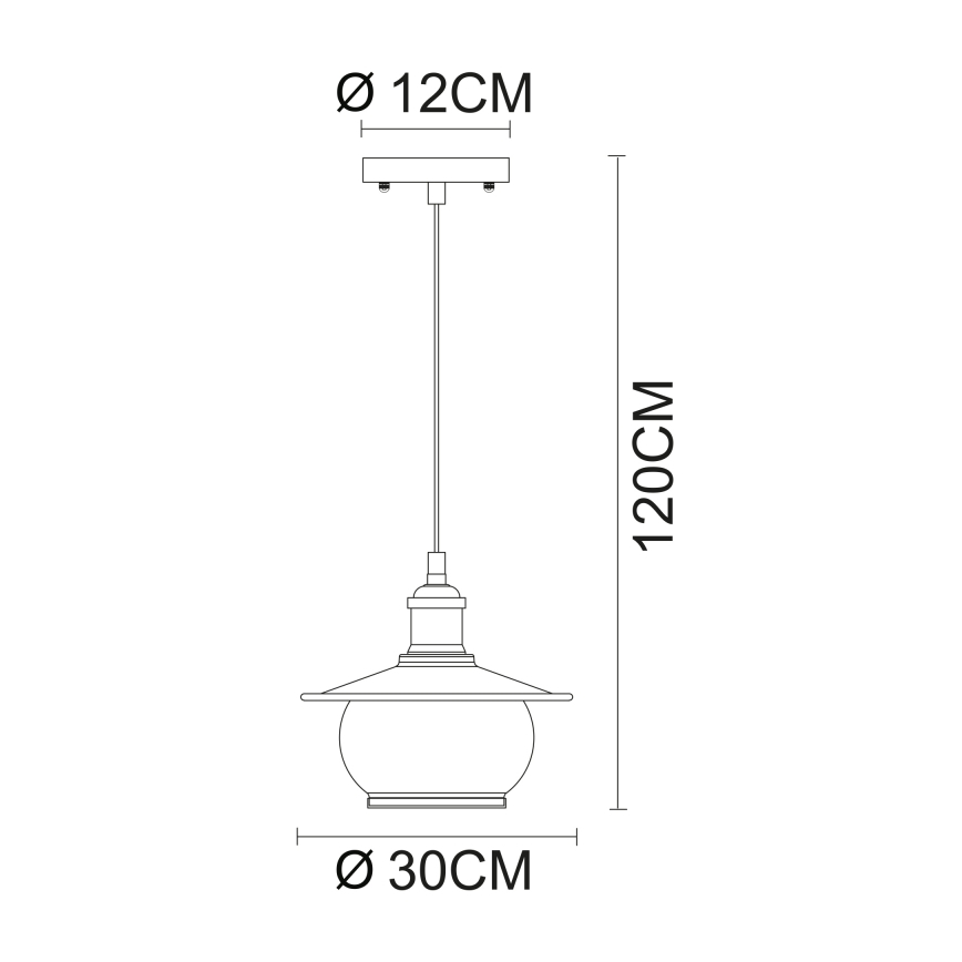 Globo 69030H - Lámpara colgante 1xE27/60W