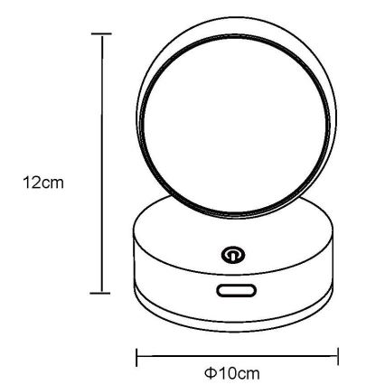 Globo - Aplique de pared LED táctil recargable y regulable RANDI 1,4W/35V 1800 mAh