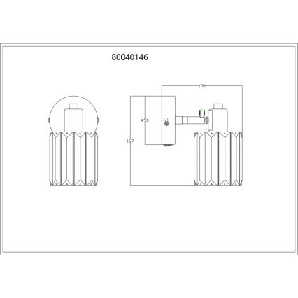Globo - Foco de pared 1xE14/40W/230V