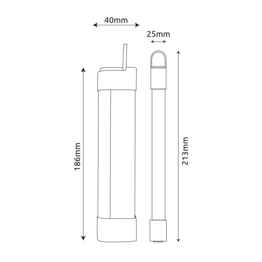Globo - Luz LED recargable para debajo del armario de cocina 3 en 1 LED/2W/5V 3000/4000/7000K 800 mAh