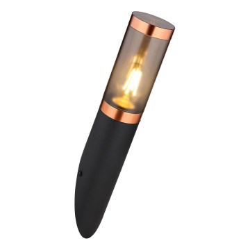 Globo - Aplique de exterior 1xE27/23W/230V IP44 negro/cobre