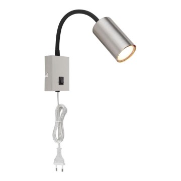 Globo - Aplique flexible 1xGU10/25W/230V negro/cromo mate