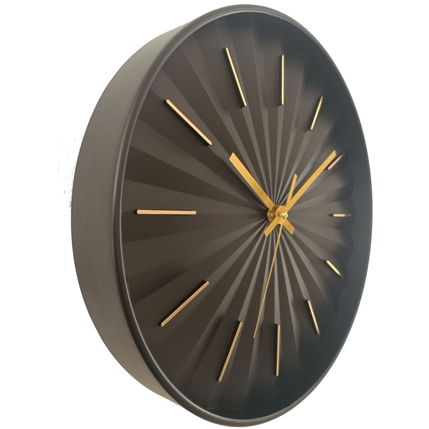 Globo - Reloj de pared Ø 30,5 cm, 1 pila AA, negro