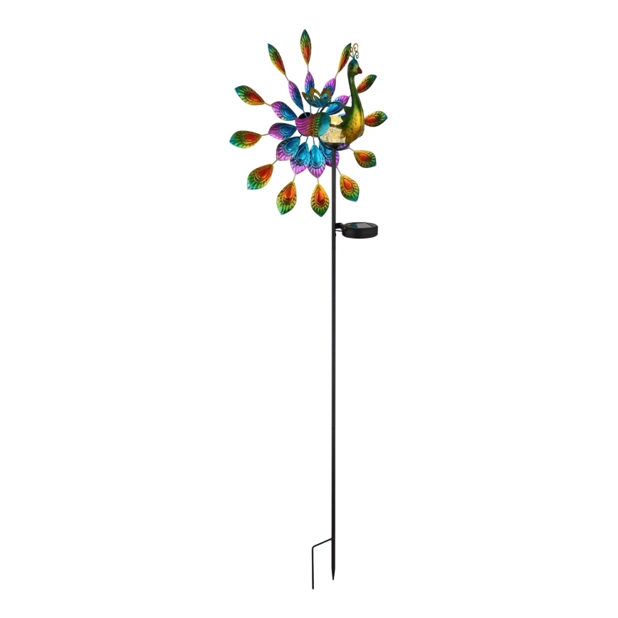 Globo - Decoración solar LED LED/0,06W/3V IP44 300 mAh pavo real