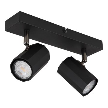 Globo - Foco 2xGU10/25W/230V negro