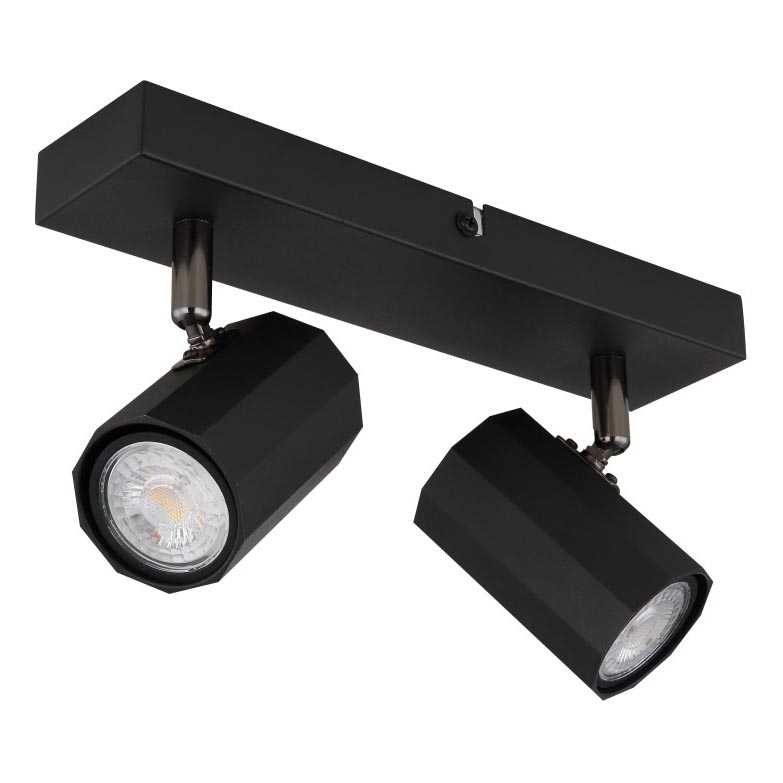 Globo - Foco 2xGU10/25W/230V negro