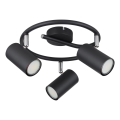 Globo - Foco 3xGU10/25W/230V negro