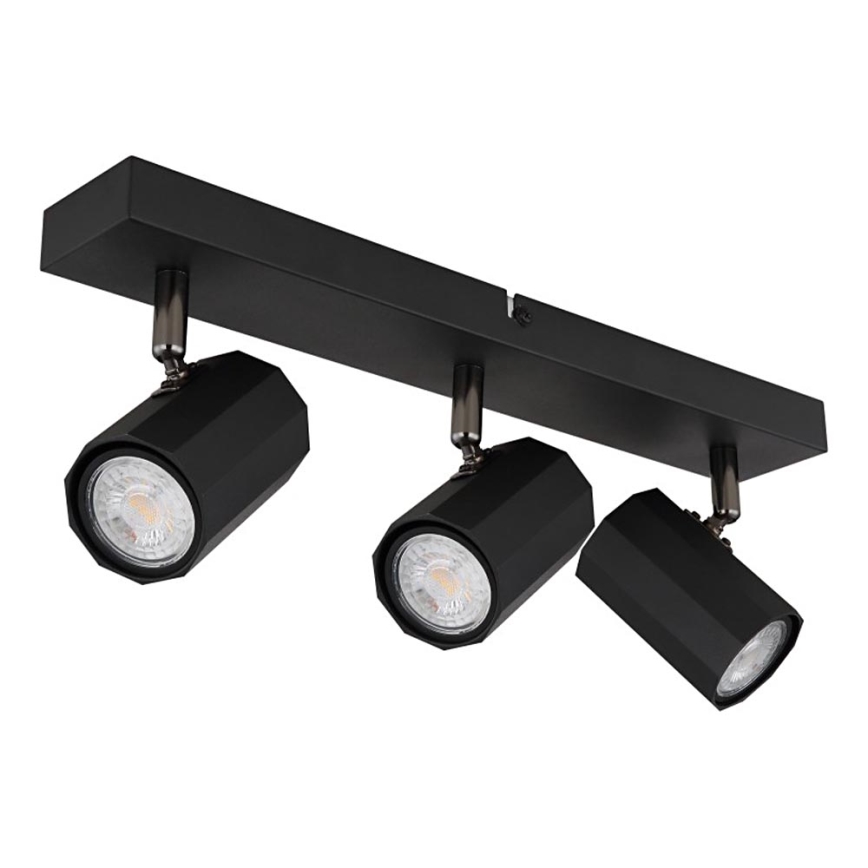Globo - Foco 3xGU10/25W/230V negro