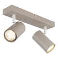 Globo - Foco doble 2xGU10/35W/230V beige