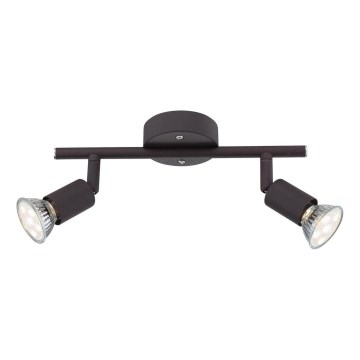 Globo - Foco LED 2xGU10/3W/230V negro